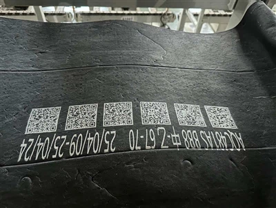 דוגמת הלקוח האחרונה של OMA A900 PIJ Inkjet מדפסת לקידוד צמיגים